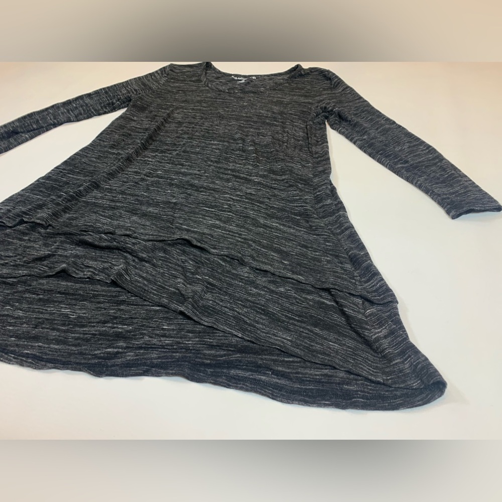 Soft Surroundings gray and black tunic, long sleeve, women’s medium (bin i)